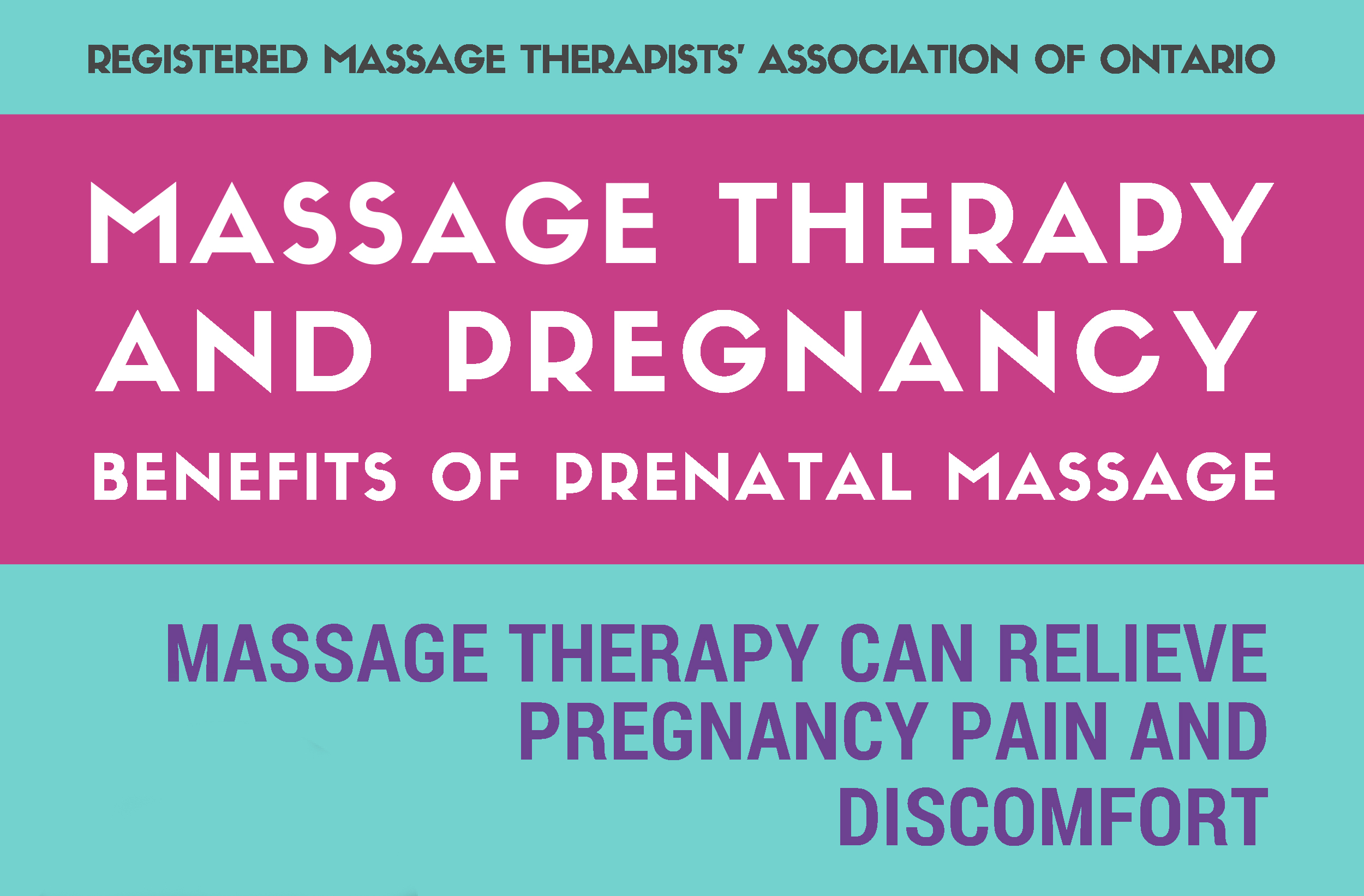 Rmt For Health Infographic Massage Therapy And Pregnancy